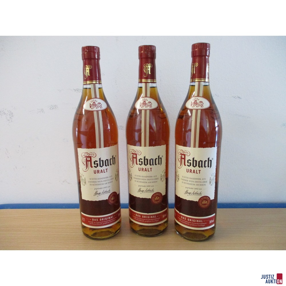 3 Flaschen Asbach Uralt (0,70 l)
