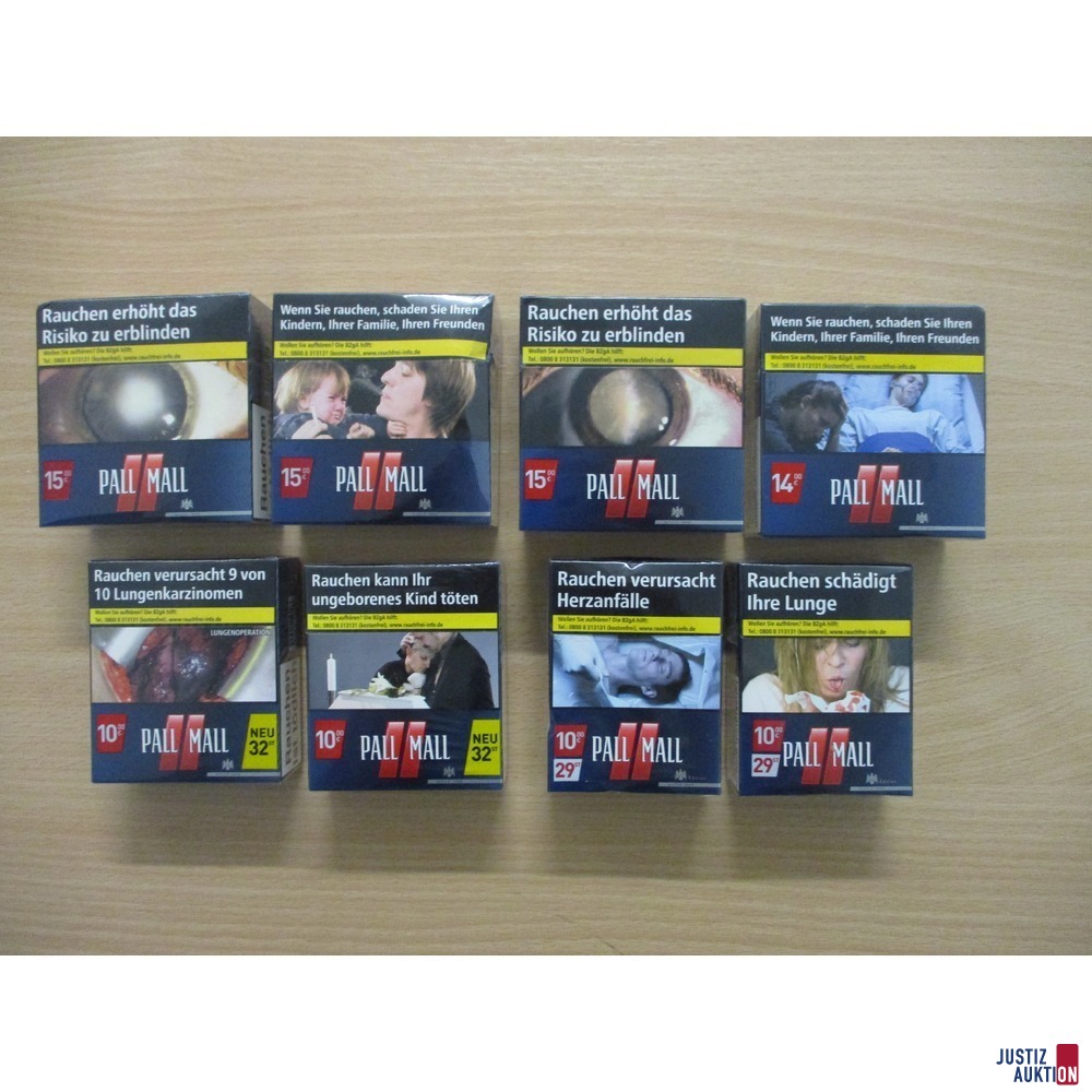 8 Packungen Zigaretten Pall Mall
