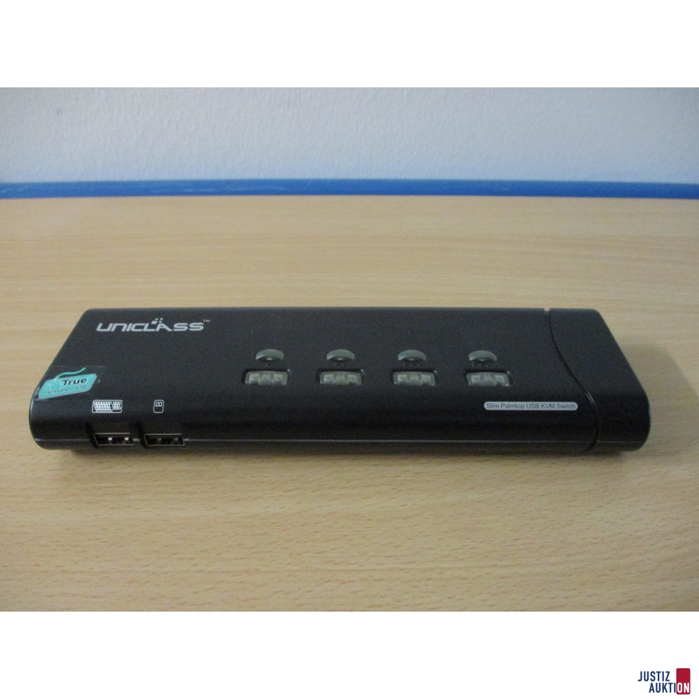Uniclass AH-04 4-Port Slim USB KVM Switch (Vorderansicht)