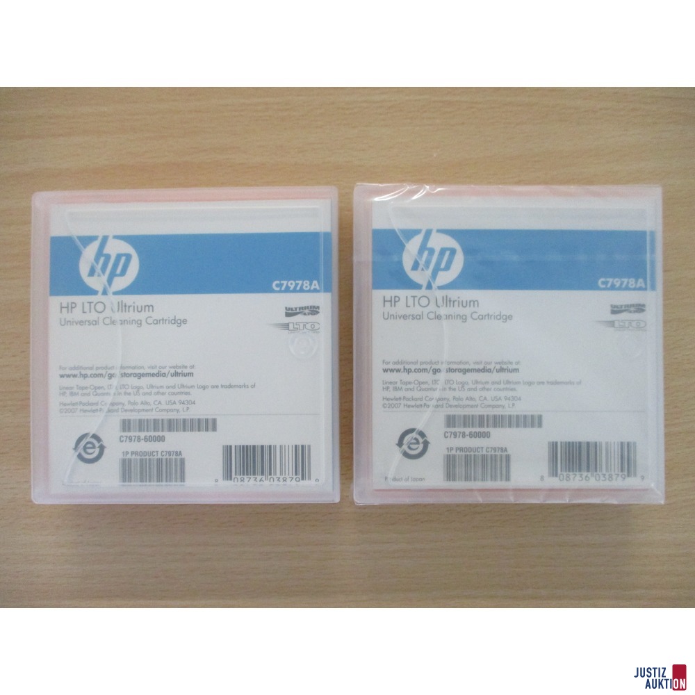 2 hp LTO Ultrium Reinigungsbänder (Rückansicht)