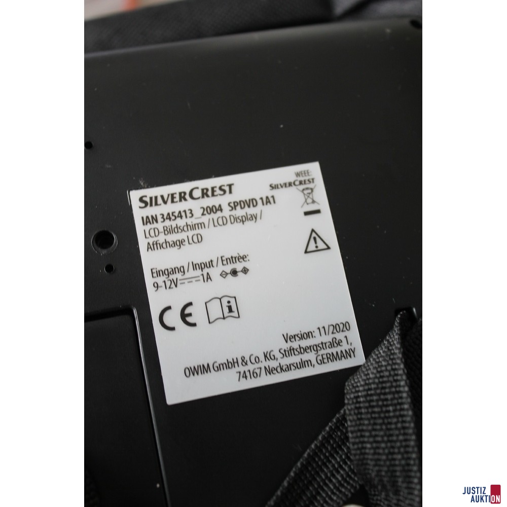 Typenschild Monitor