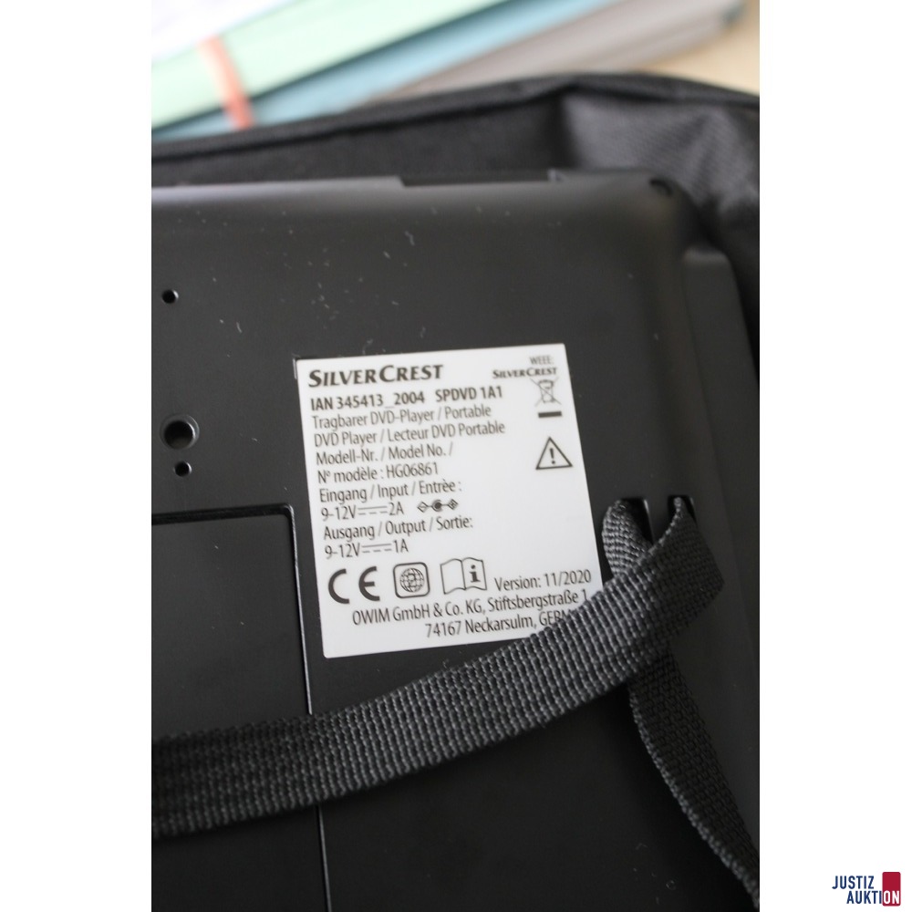 Typenschild DVD-Player