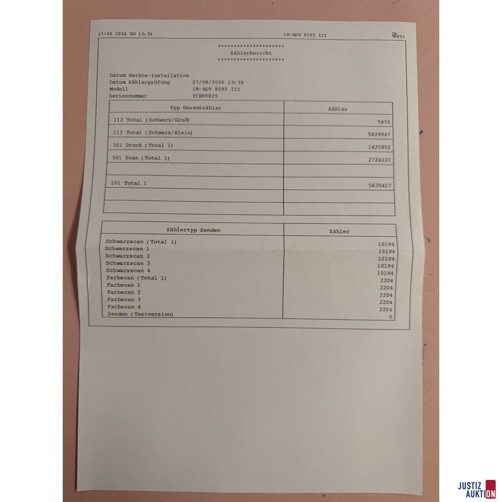 Ausdruck Z&auml;hlerstand