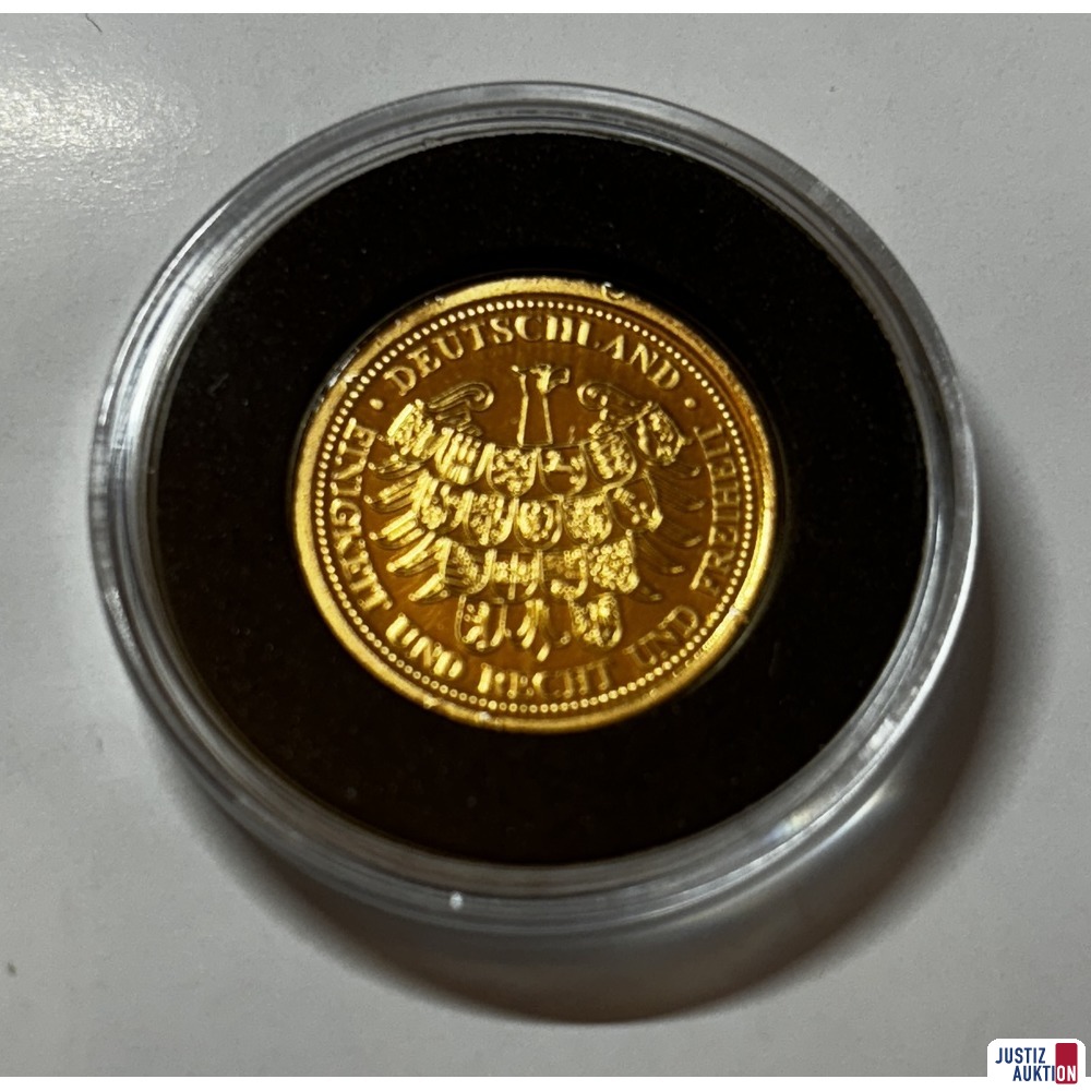 9 Medaille Gold Deutsche Jahresausgabe Rückseite