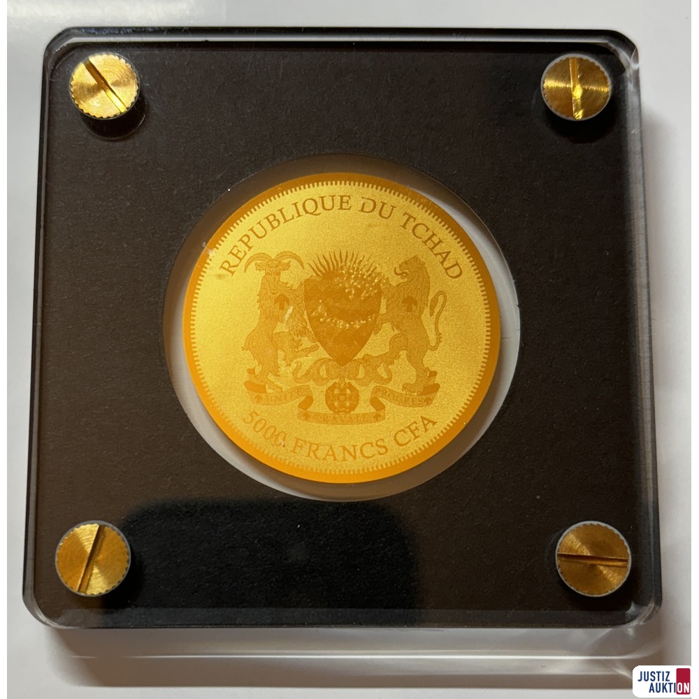 3 Medallie 5000Francs Gold Vorderseite
