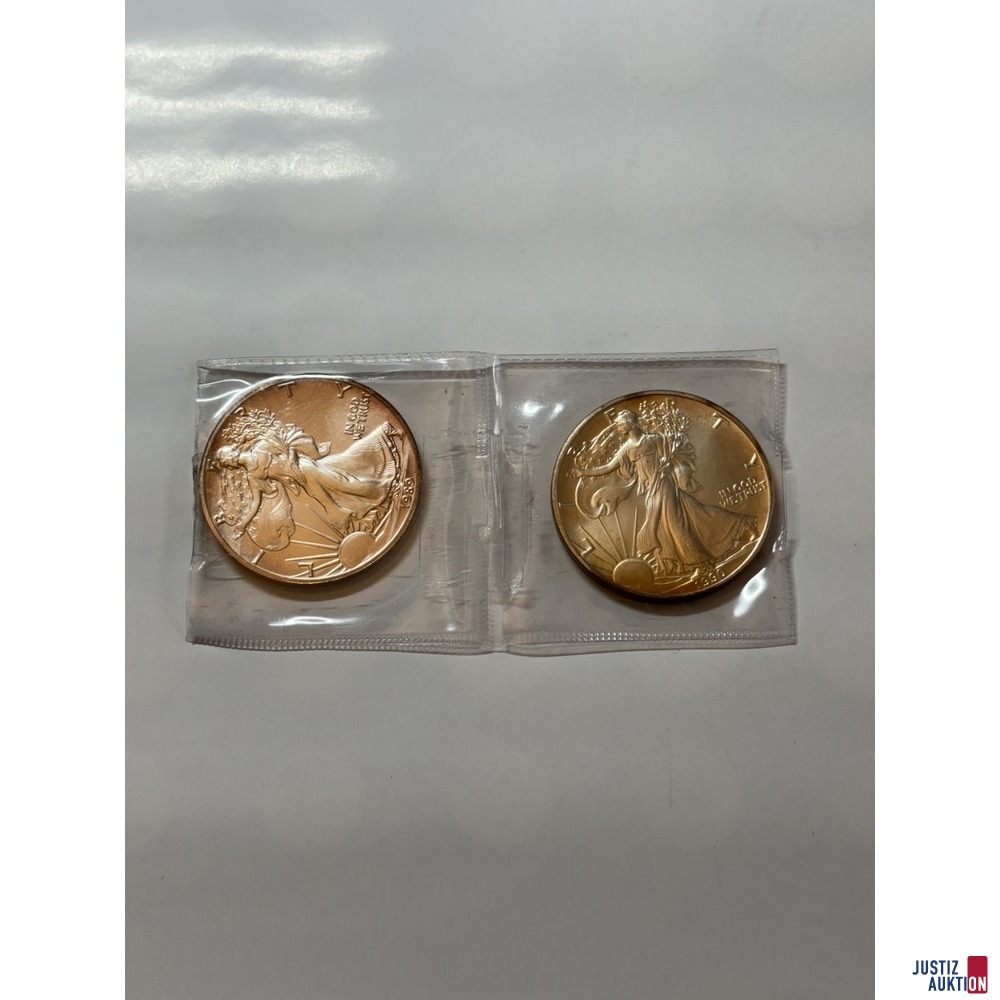 5 Silber Dollar Rückseite