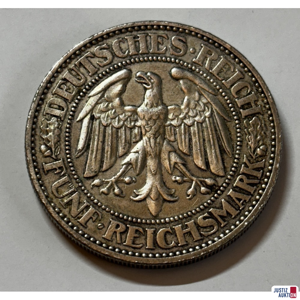 4 5 Reichsmark 1928 Vorderseite