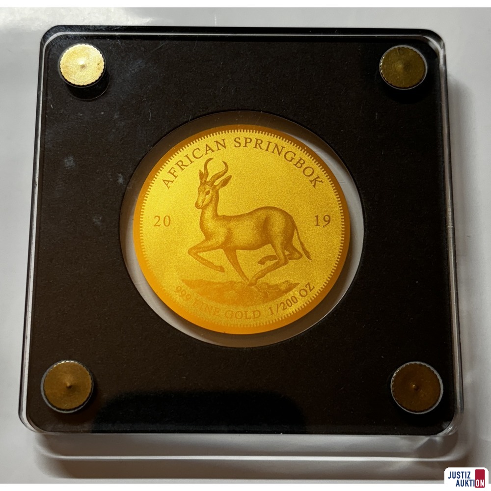 4 Medallie 5000Francs Gold Rückseite