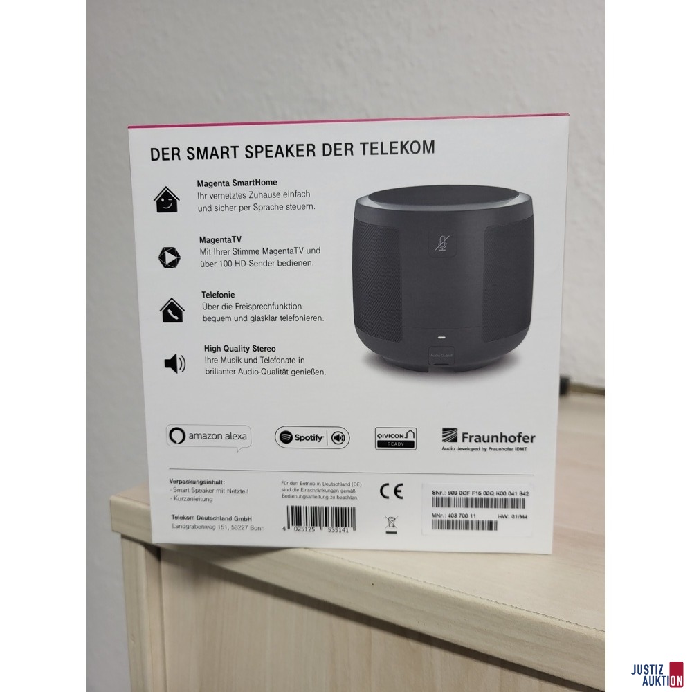 Magenta Smart Speaker - Verpackungsrückseite