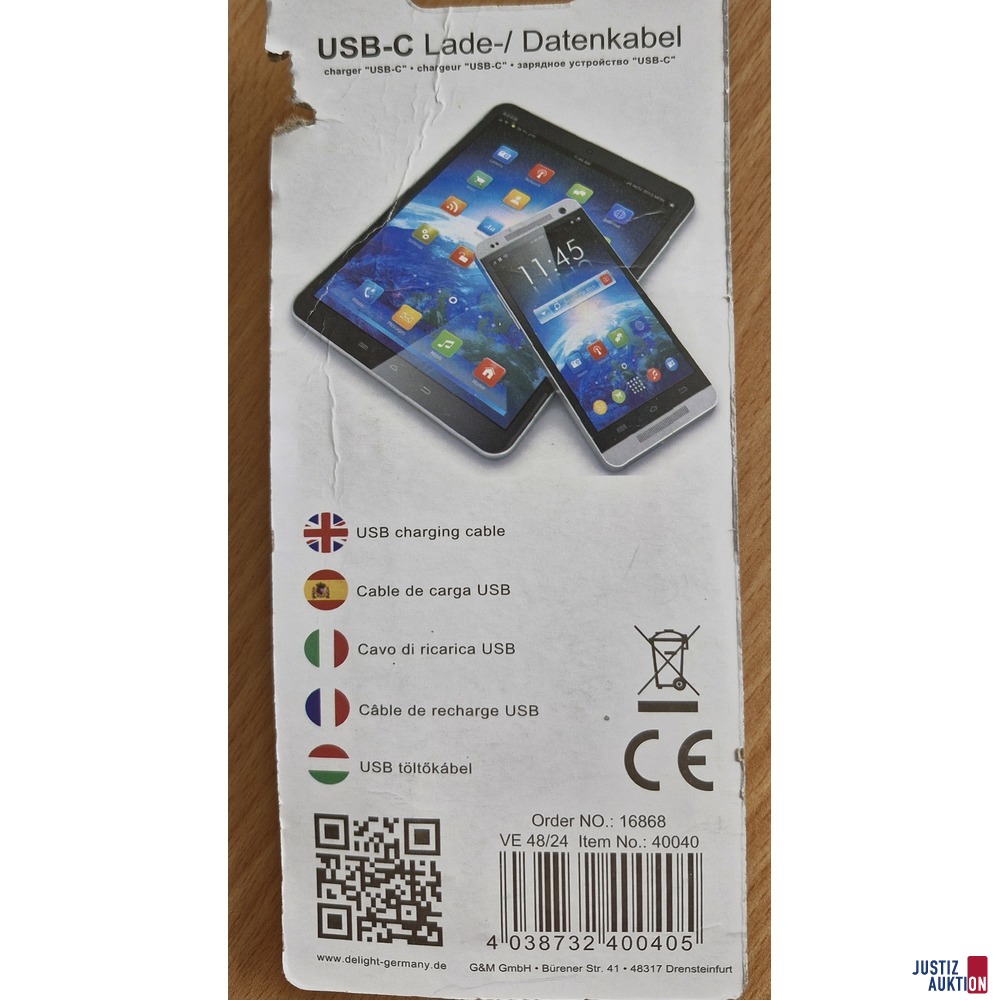 USB-C Datenkabel Rückseite