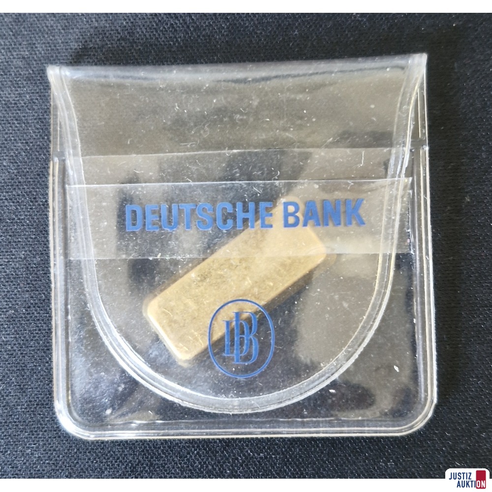 Feingoldbarren mit Verpackung