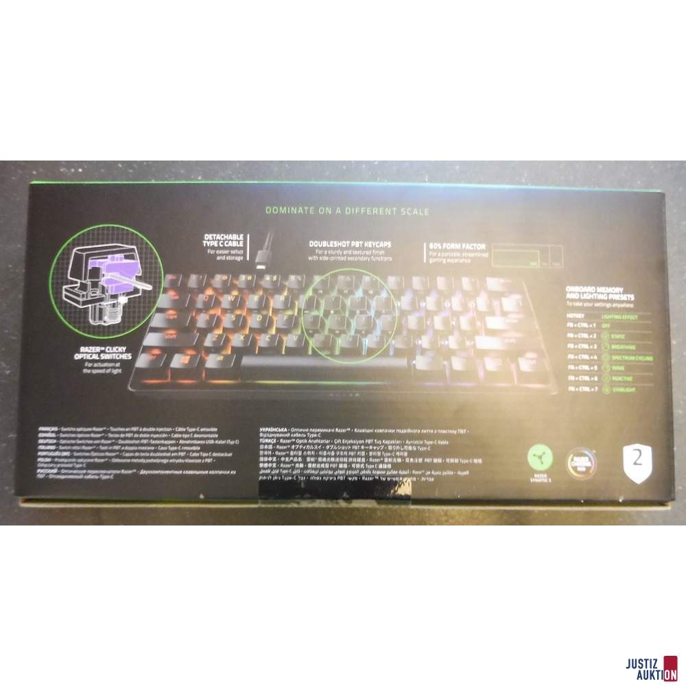 Tastatur Karton hinten
