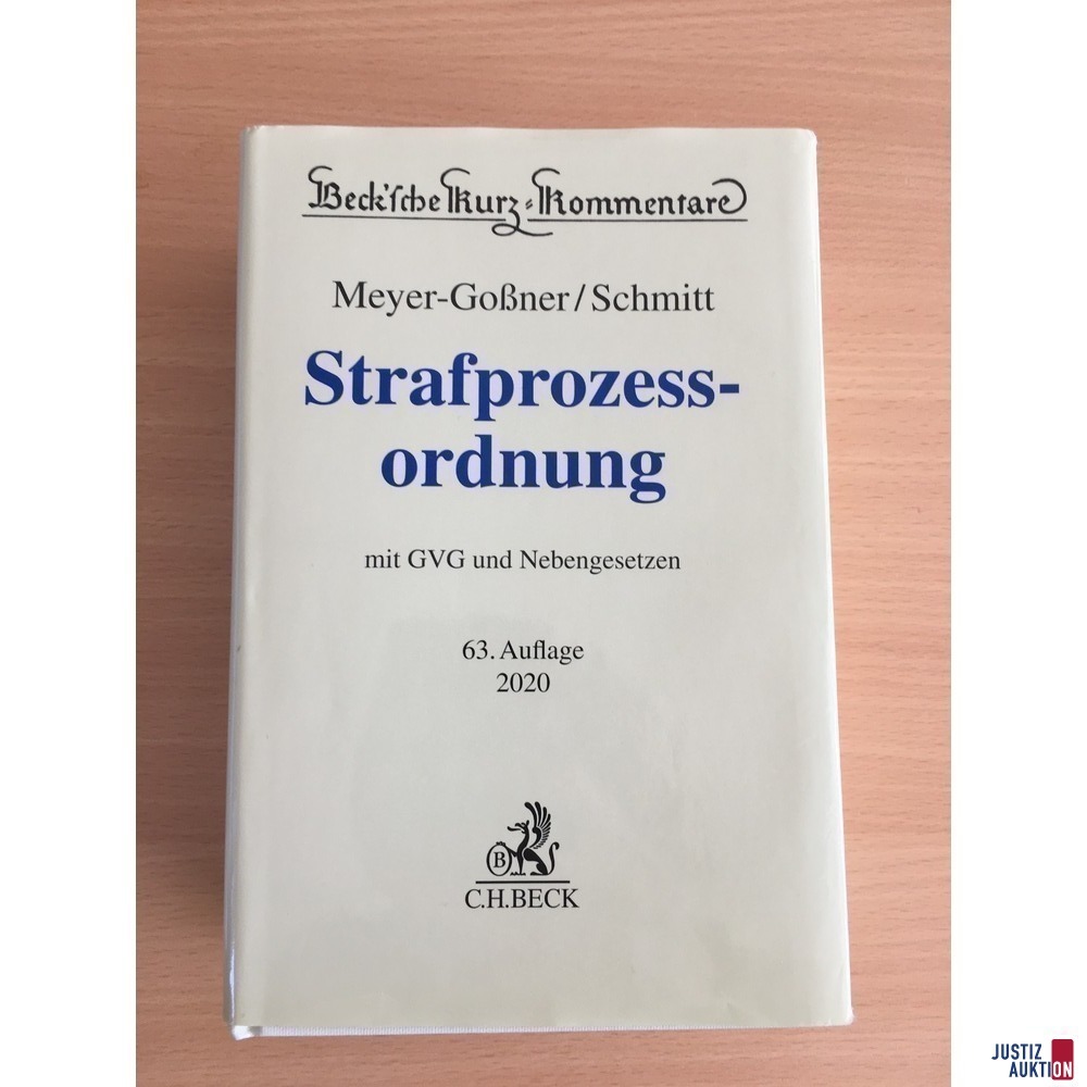 Meyer-Goßner, StPO-Komm., 63. Aufl., 2020, gebr.