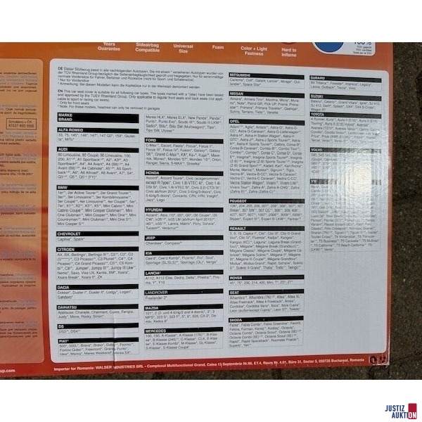 Informationen Sitzbezug