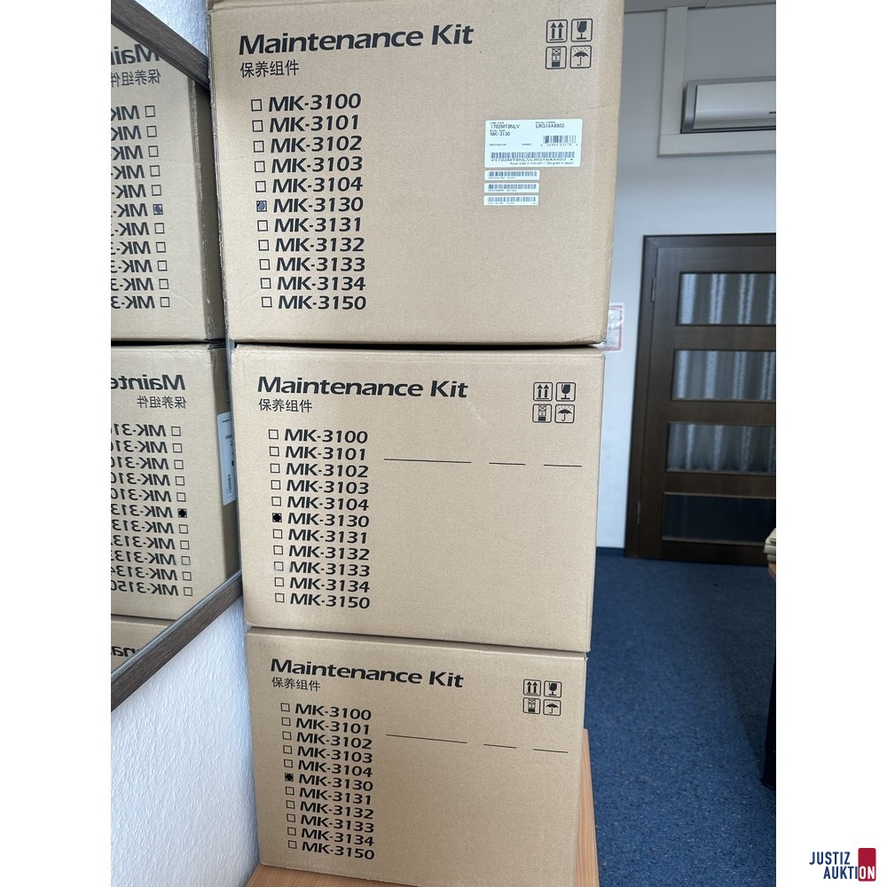 Alle drei Kartons