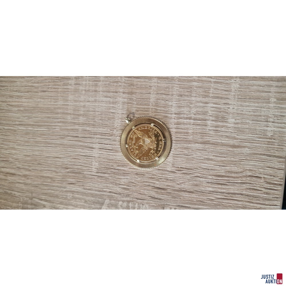 Münzanhänger Sicht Vorderseite