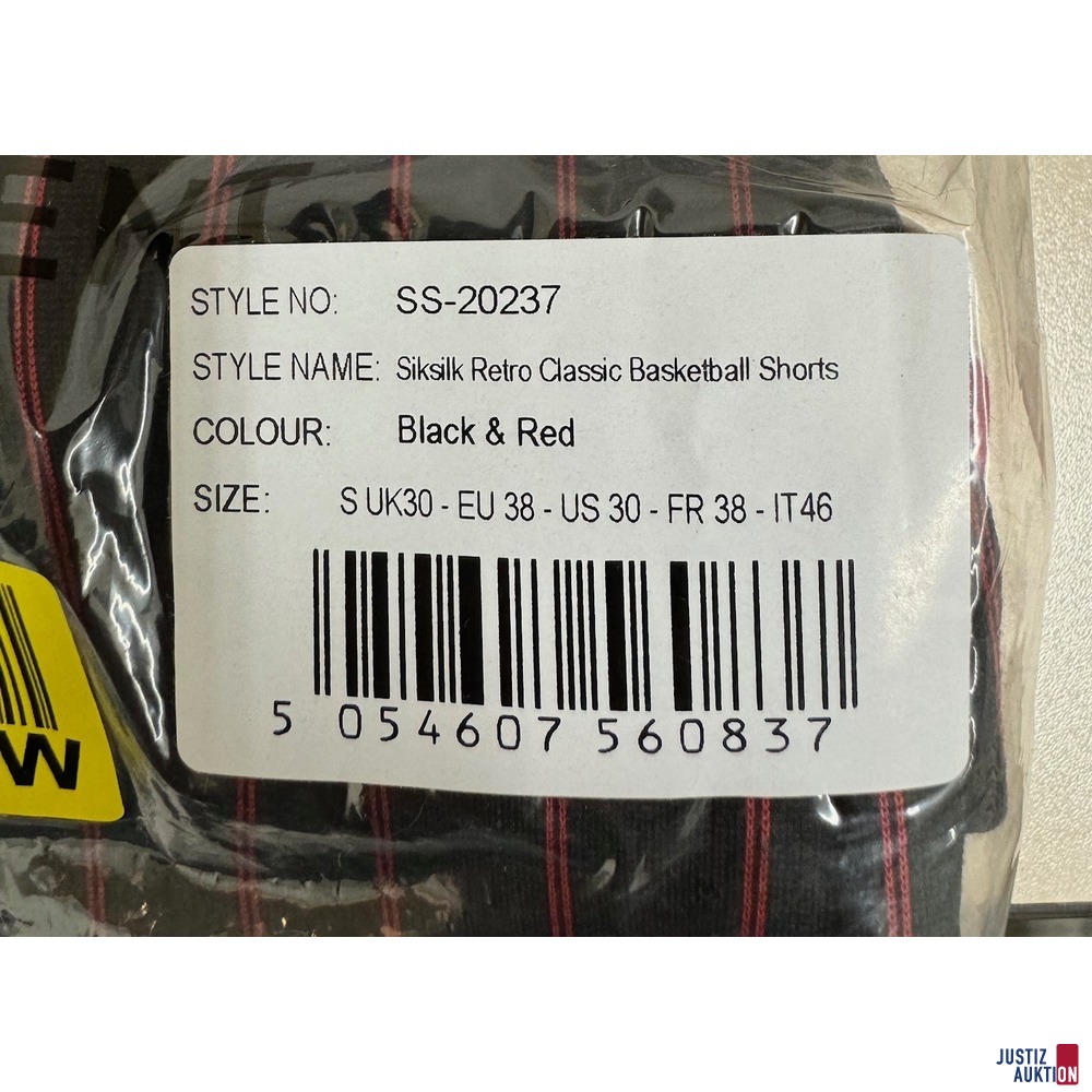 Shorts Typenschild