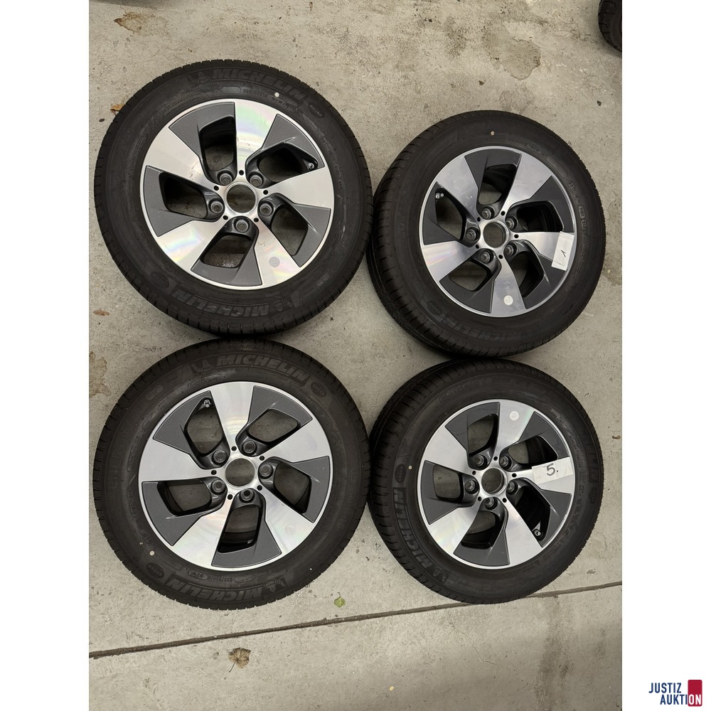4 Alukompletträder BMW Ronal silber/anthrazit 7Jx16H2IS31 mit Michelin Reifen 205/60 R16 DOT 2415