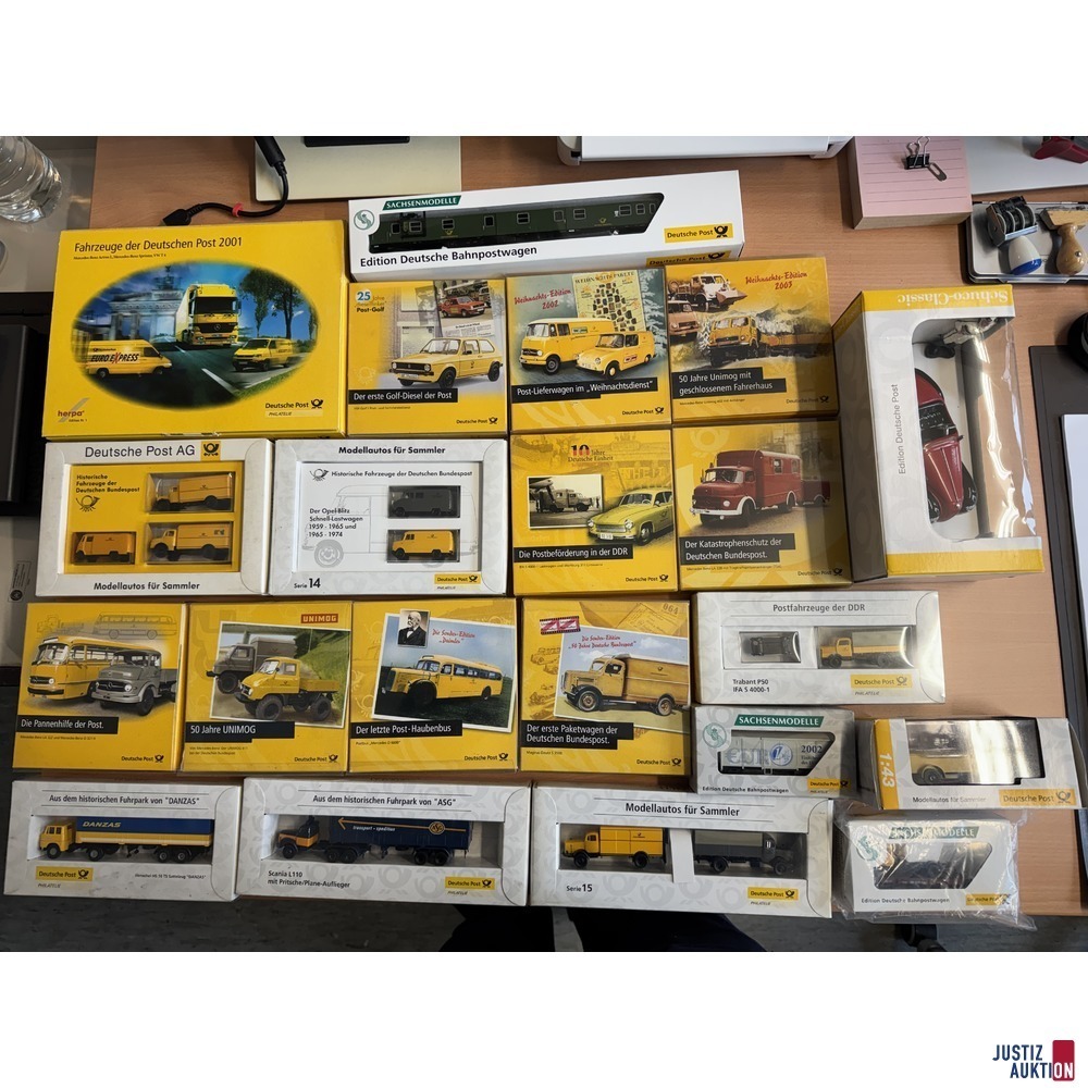 Konvolut aus 21 Positionen Modellautos der Deutschen Post