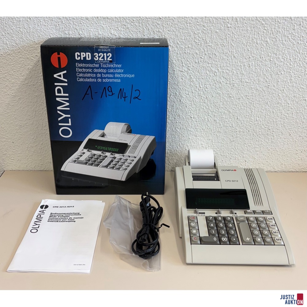 Elektronischer Tischrechner Olympia CPD3212 von 1999