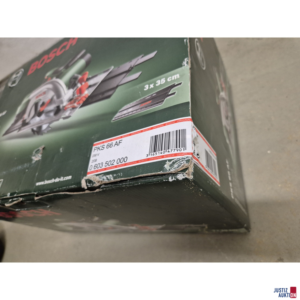 Bosch PKS 66 AF Handkreissäge (OVP) – foto 2 – kavel bij Justiz-Auktion