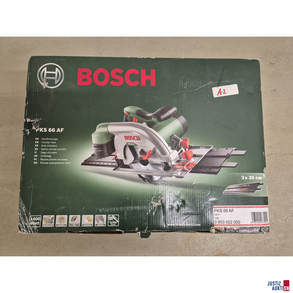Bosch PKS 66 AF Handkreissäge (OVP) – foto 3 – kavel bij Justiz-Auktion