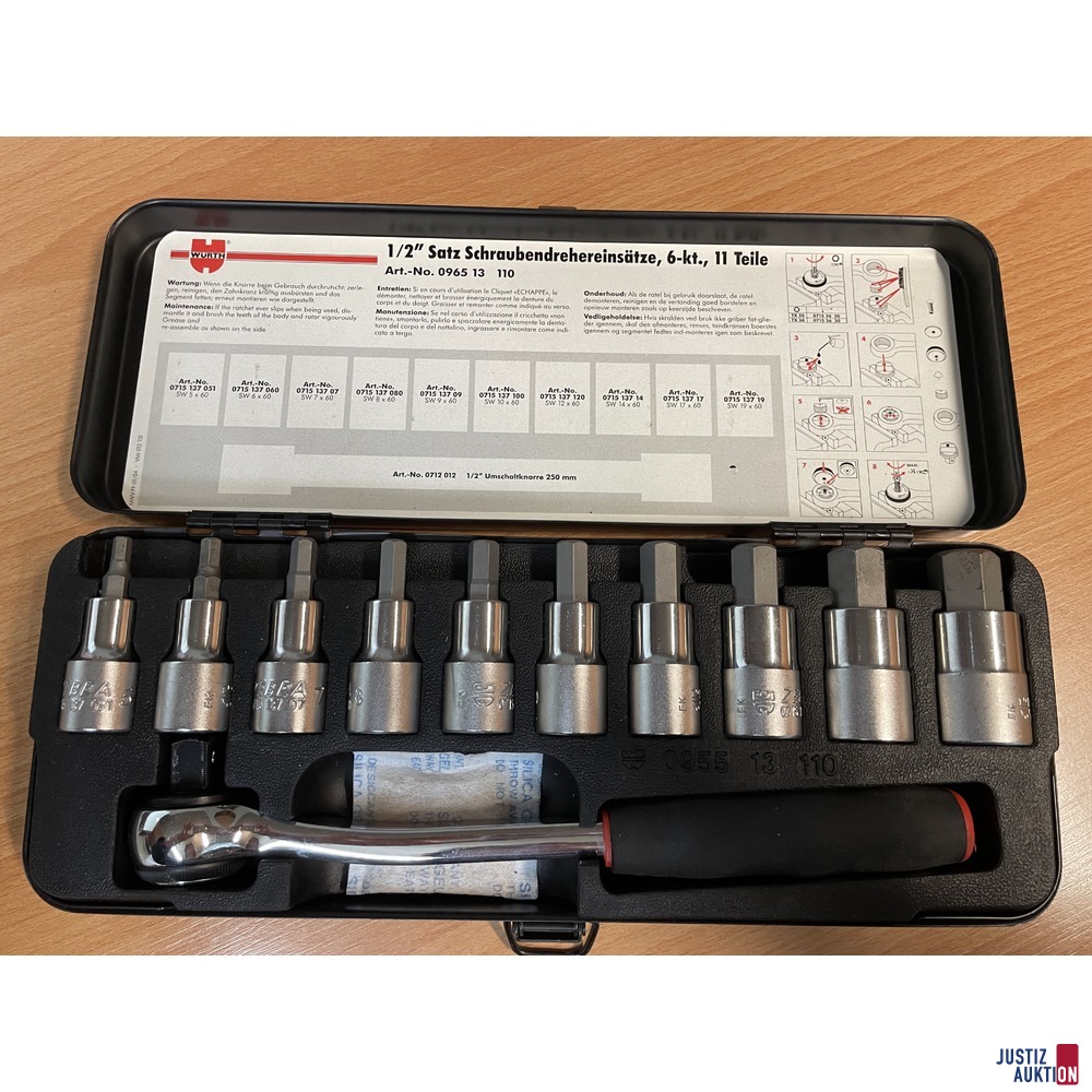 Würth - 1/2" Satz Schraubendrehereinsätze