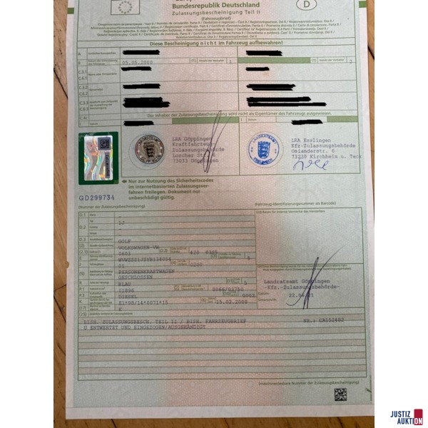Fahrzeugbrief