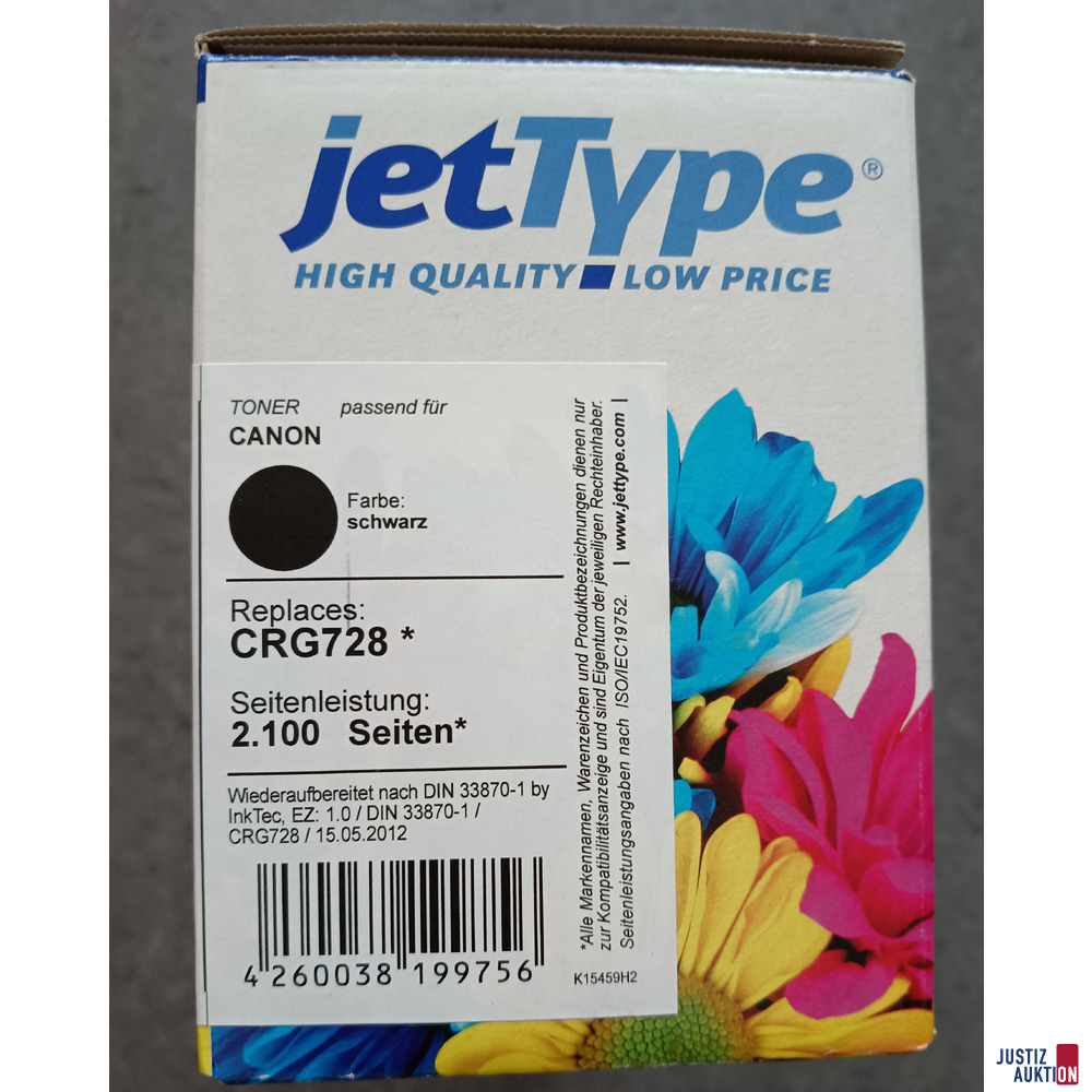 jetType Toner &quot&semi;CRG728&quot&semi; f&uuml;r CANON