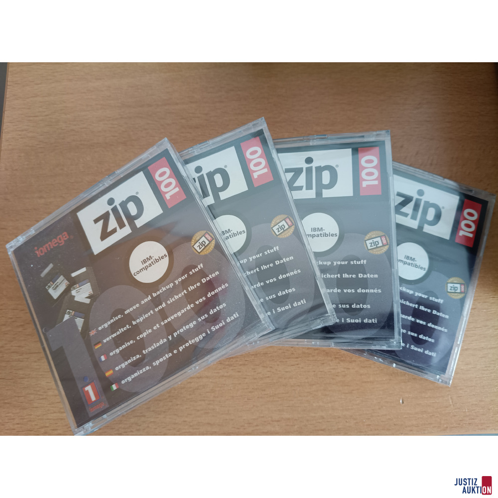 4x Iomega zip 100MB Disketten Original verpackt