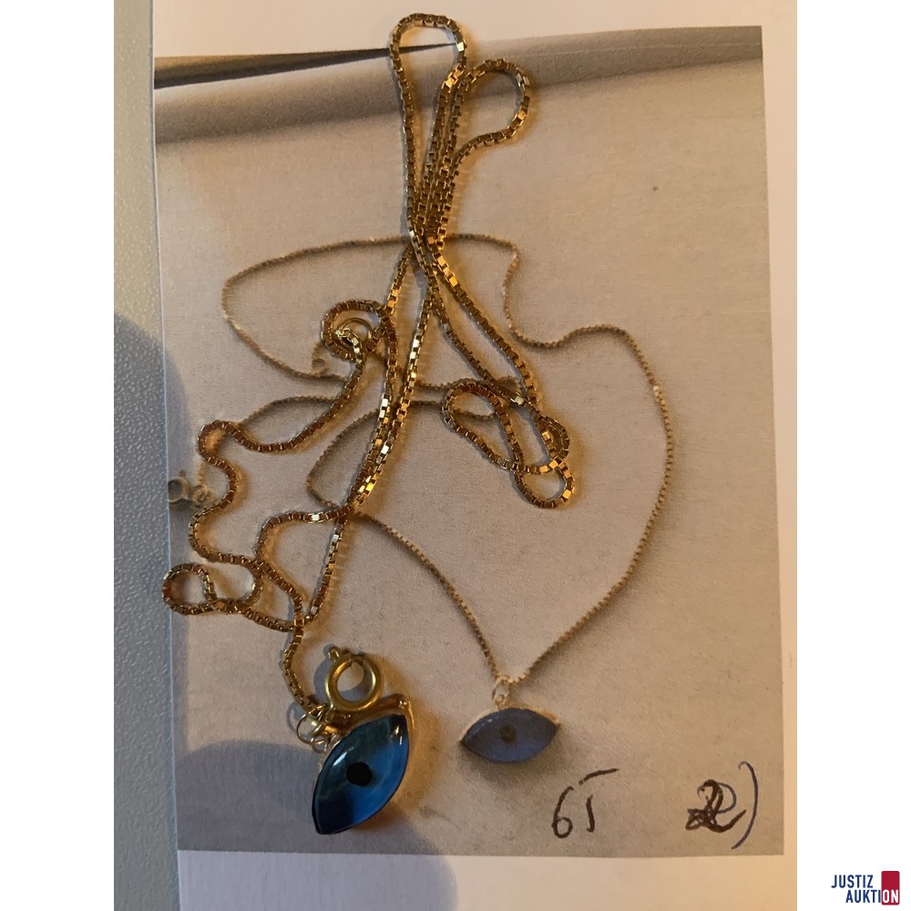 2&rpar; Venezianer-Kette &plus; Anh&auml;nger &lpar;Auge&rpar;