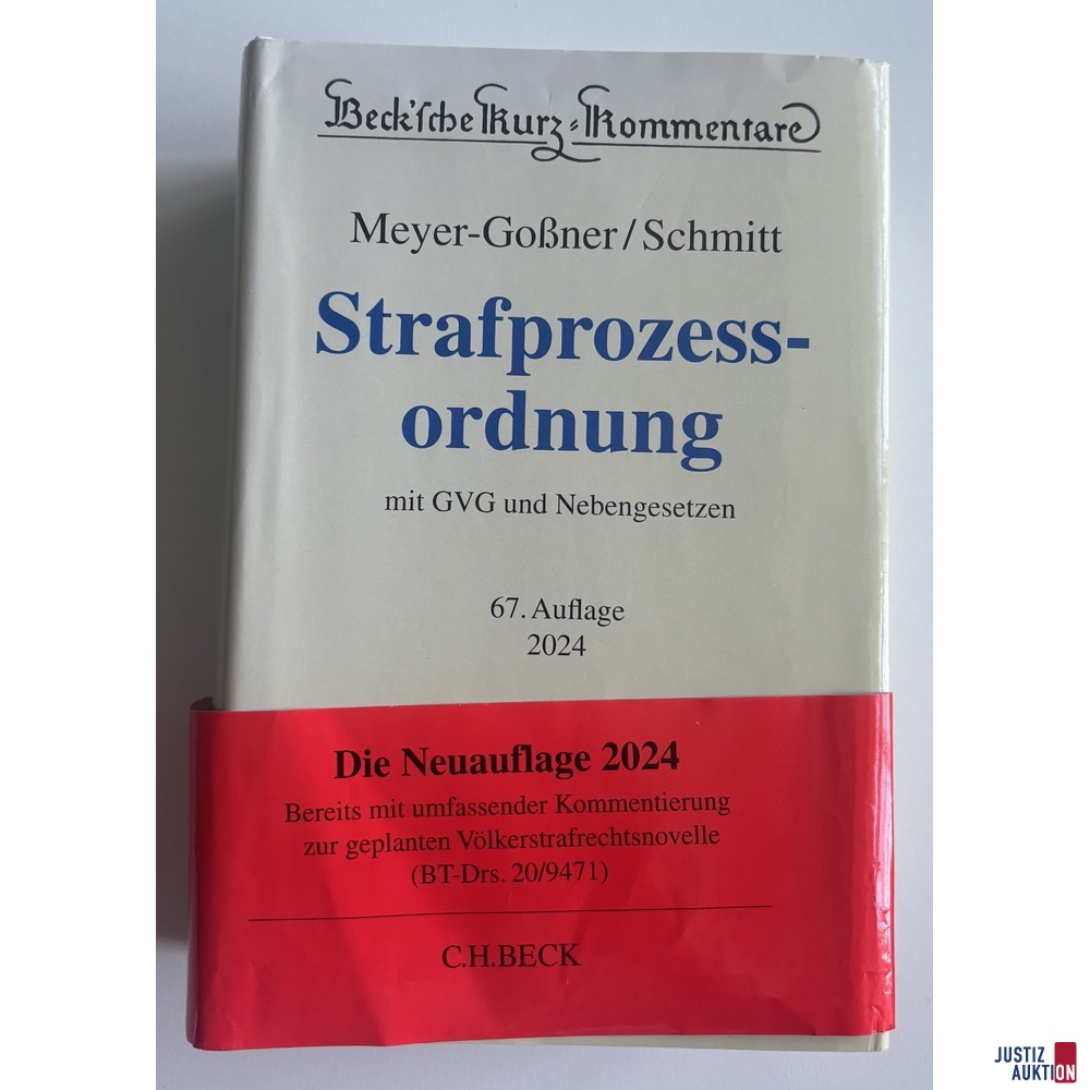 Meyer-Goßner/Schmitt, 67. Auflage 2024, gebraucht