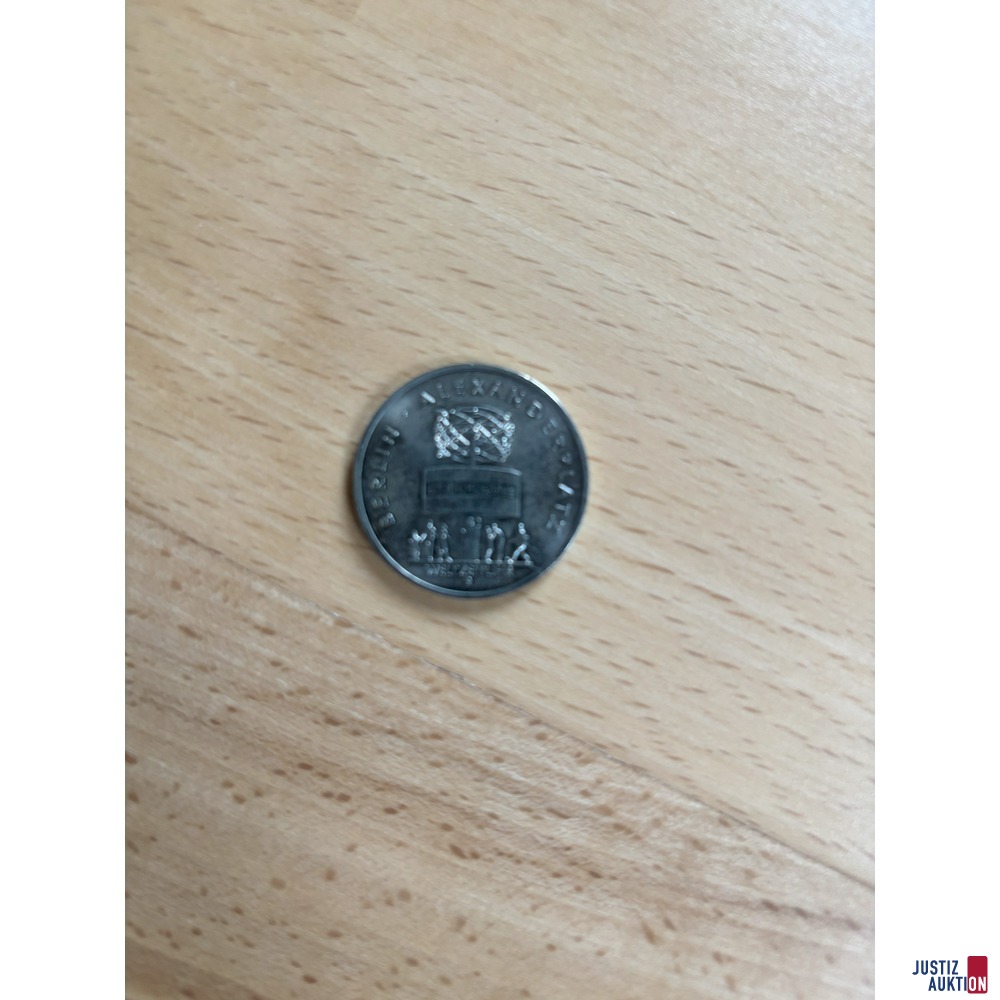 5,- DM Münze hinten