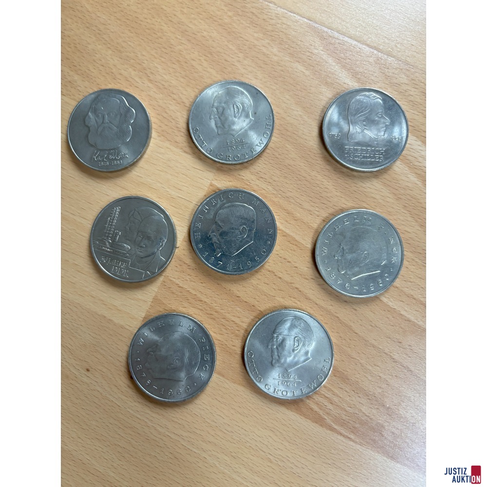 20,- DM Münzen hinten