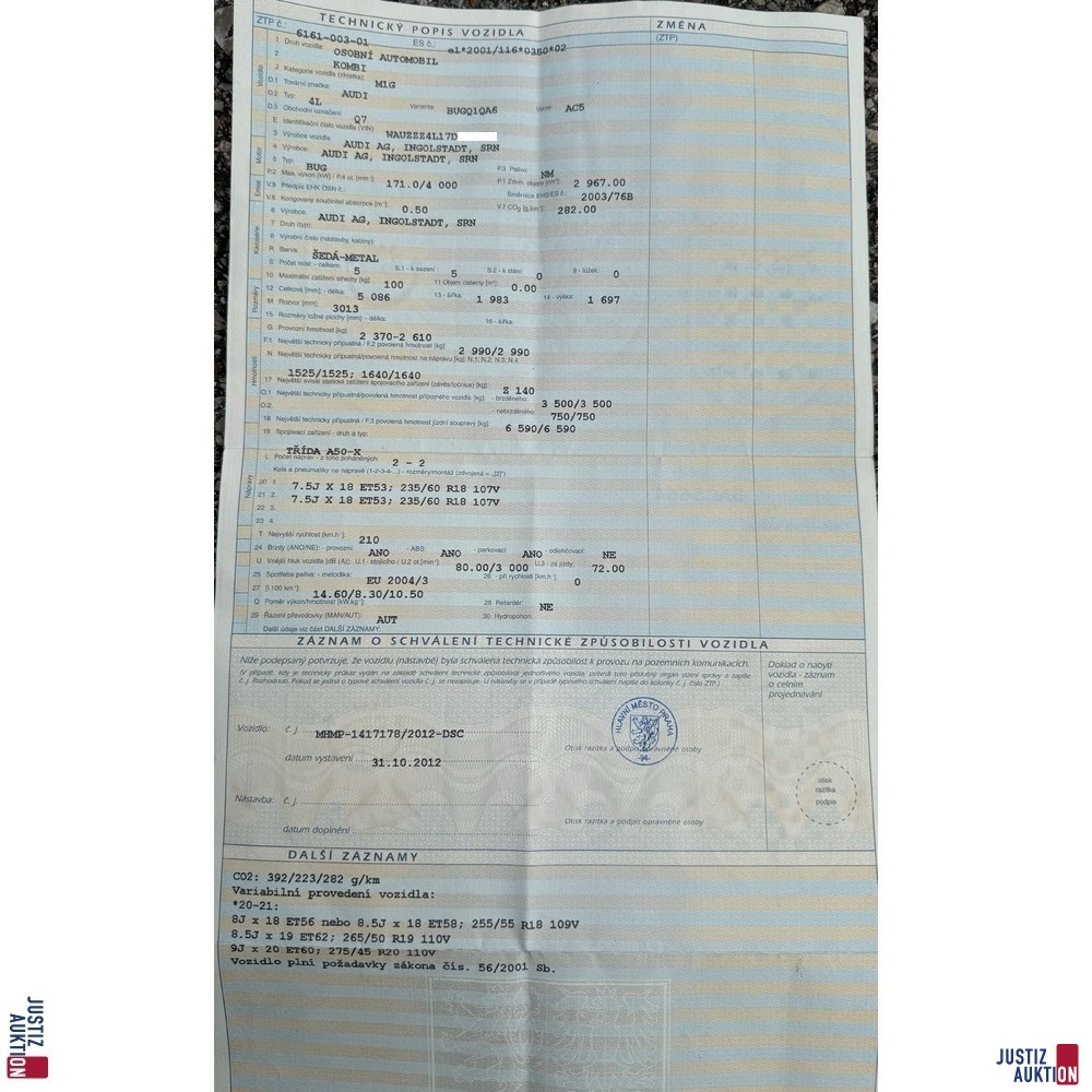 Zulassungsbescheinigung
