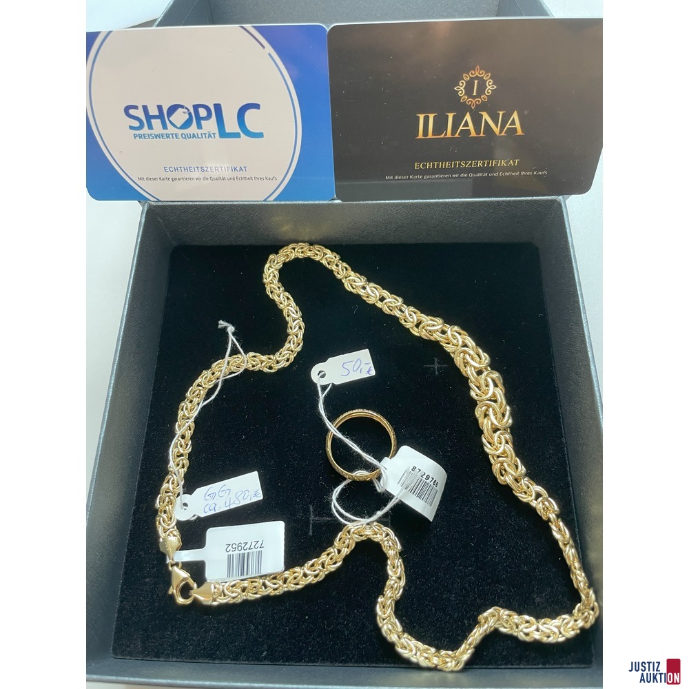 Goldene Kette mit Ring