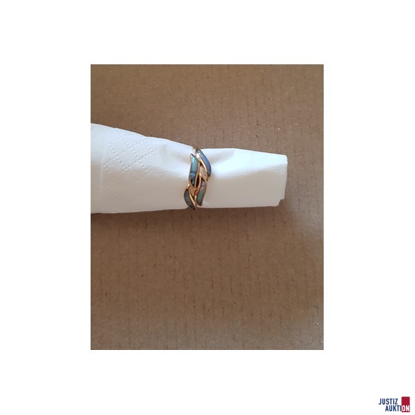 1 Goldring 14 Karat mit Steinen