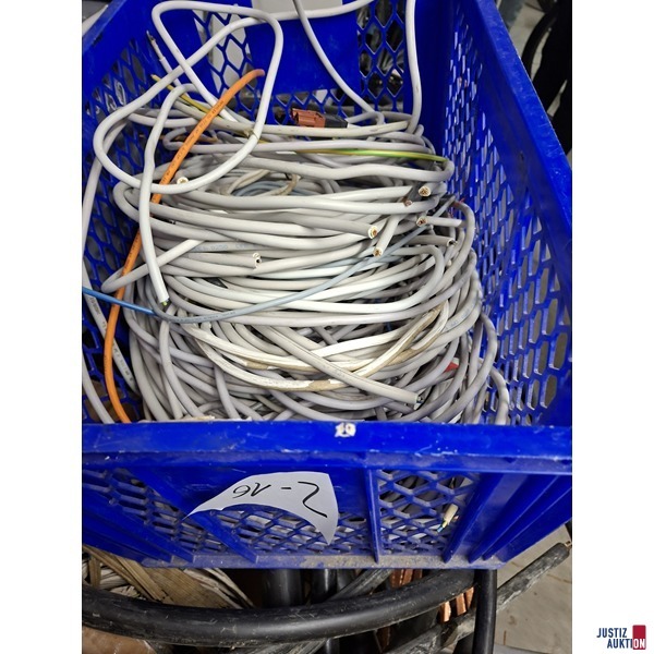 großer Posten Kupferkabel und Kupferstücke
