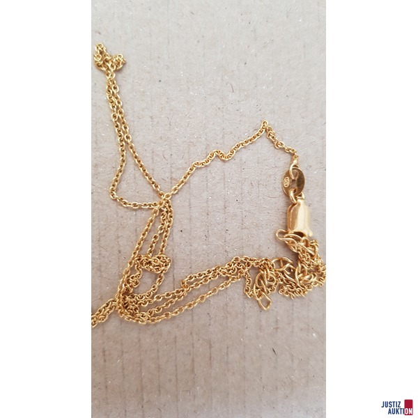 1 Goldkette defekt + 1 Silberkette