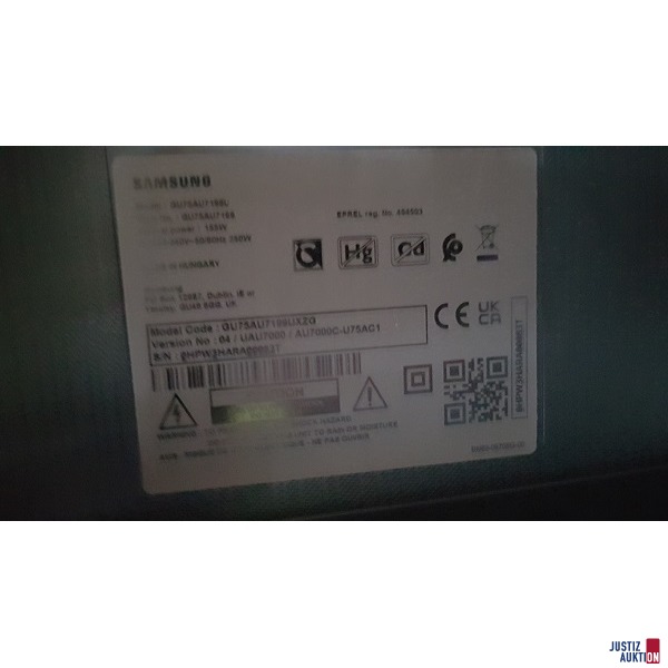 TV Samsung UHD AU 7100 75 Zoll