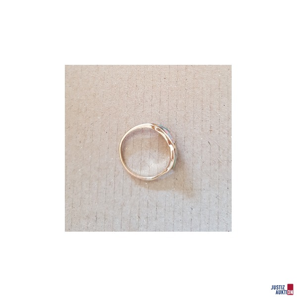 1 Goldring 14 Karat mit Steinen