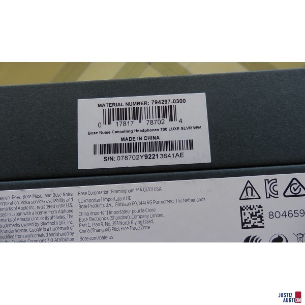 Bose Noise Cancelling Kopfhörer 700 Luxe SLVR WW