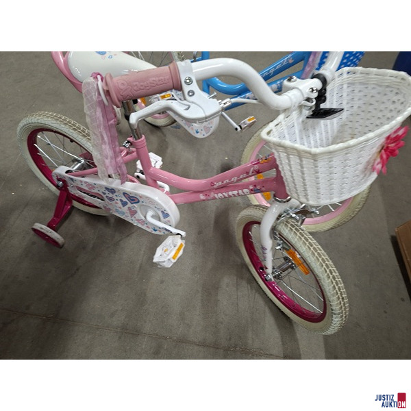 2 Kinderräder Joystar blau und rosa – foto 4 – kavel bij Justiz-Auktion, Augsburg