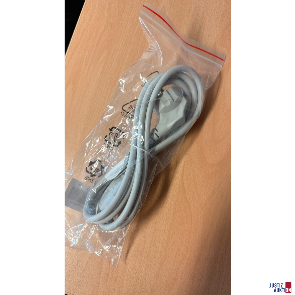 50 x Kaltgerätestecker grau – foto 2 – kavel bij Justiz-Auktion, Hannover
