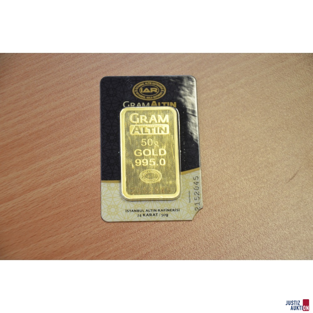 1 Goldbarren 50 g, 995.0