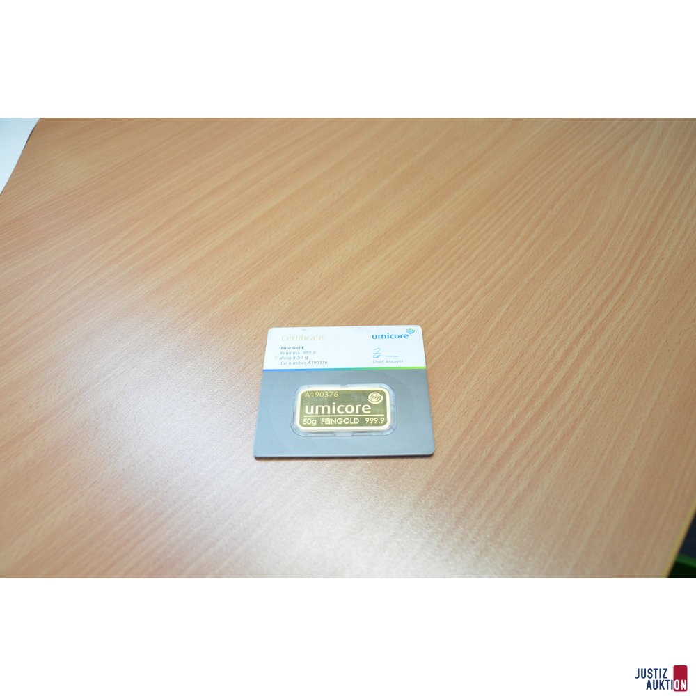 50 g Goldunze, Feingold 999,9