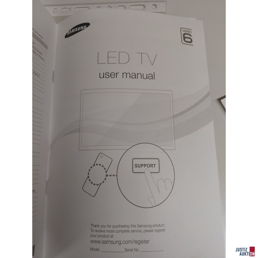 TV Samsung  Typical power&colon; 60 W  UE37ES6300 inkl&period; Fernbedienung und Bedienungsanleitung &lpar; 85 x 49 cm &rpar;