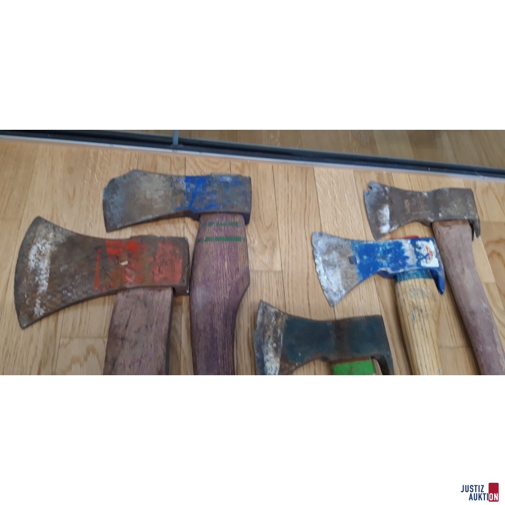 5 Äxte - Vorschlaghammer ohne Stiel gebraucht/starke Gebrauchsspuren