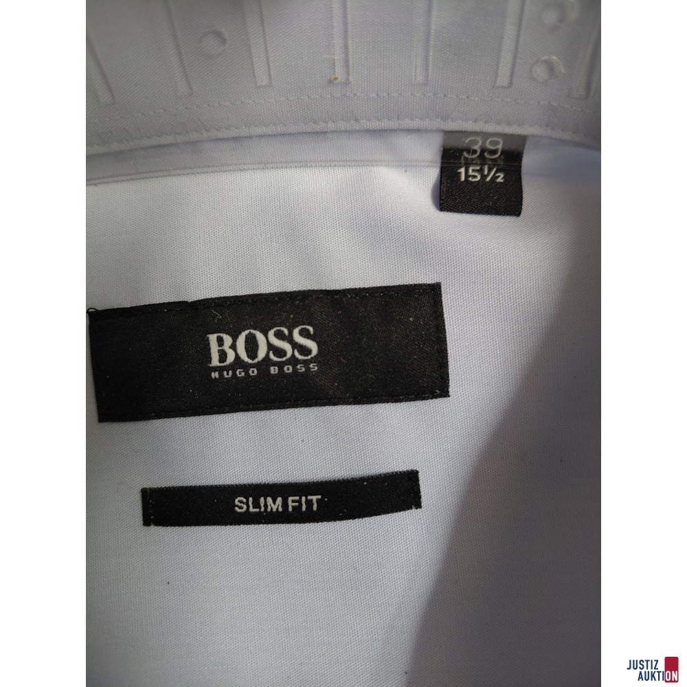 HUGO Boss Hemd &lpar; SLIM FIT &rpar; 39 &lpar; 15 &half; &rpar;  T-SHIRT&comma;&nbsp; Gr&ouml;&szlig;e&colon; M&comma; Farbe&colon; blau
