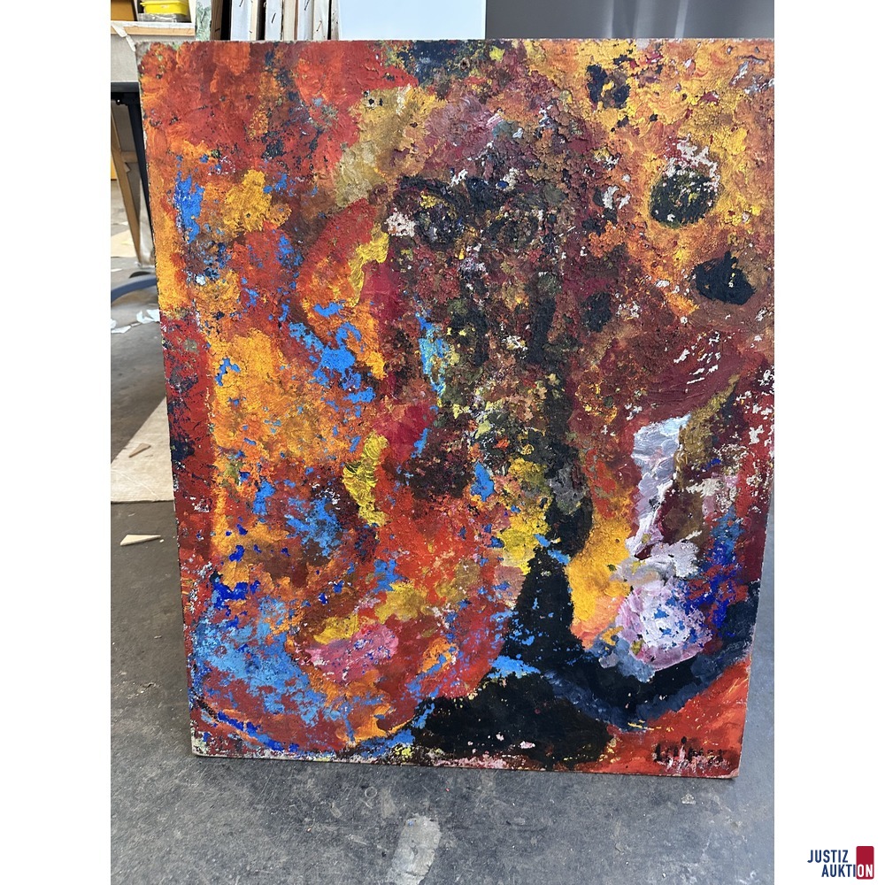 Bild ohne Titel 68x57 cm Öl auf Hartfaserplatte